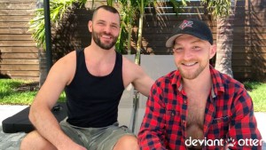 DeviantOtter gay porn hairy chest otter bearded young stud sex pics Devin Totter ass fucked Jake 002 gallery video photo 300x169 - Hottie young dude Nick Thompson’s hot hole bare fucked by hairy hunk Andrew Miller’s huge dick