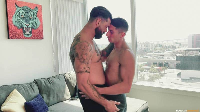 Ripped muscle stud Jim Fit hot asshole barefucked tattooed hulk Alpha Wolfe huge thick dick 2 gay porn pics - Ripped muscle stud Jim Fit’s hot asshole barefucked by tattooed hulk Alpha Wolfe’s huge thick dick